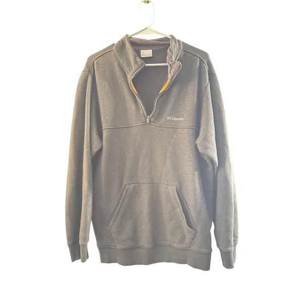 Columbia Quarter-Zip Sweatshirt Pullover – Gray, Kangaroo Pocket, Men’s Large - Picture 1 of 9